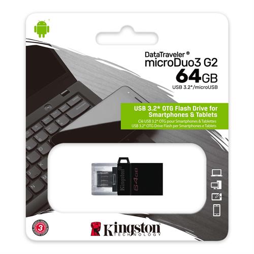 PEN KINGSTO.USB3.MICROUSB-DTDUO3G2/64G