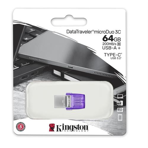 PEN KINGSTO.USB-A+USB-C-DTDUO3CG3/64GB
