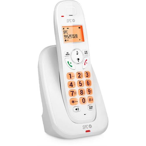 TELEFONE FIXO SEM FIOS SPC KAIRO BRANCO ( 117 gr - Branco  - Ecră - Agenda de 30 nomes e números - Măo... )