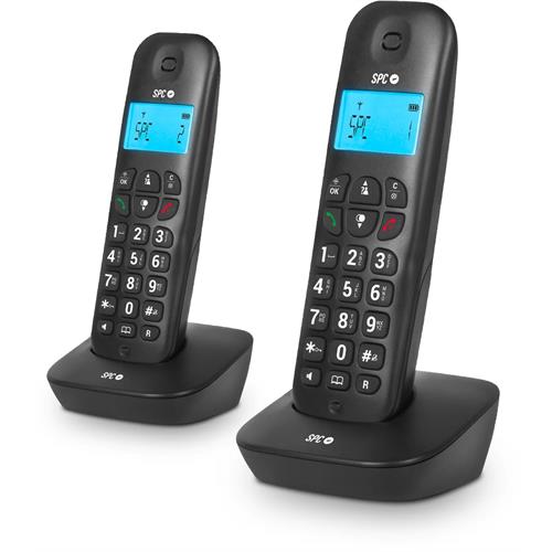 TELEFONE SEM FIOS SPC AIR PRO DUO PRETO( 117 gr - Preto  - 16 x 4,8 x 2,8 cm (AxLxP) )