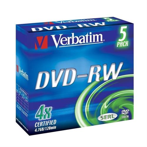 DVD-RW VERBATI.4x 4,7GB ADVANCED-PACK5