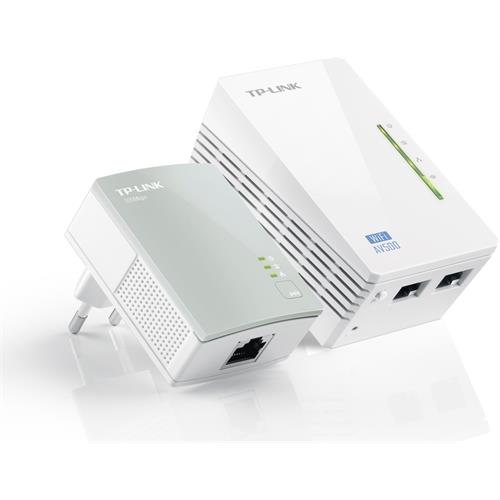 POWERLINE TP-LINK TL-WPA4220 AV600+N300 ( 3 x Ethernet  - Branco  - O botăo Wi-Fi Clone simplifica a c... )
