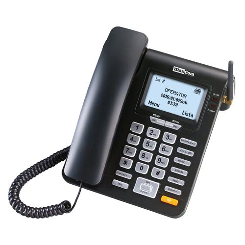 TELEFONE FIXO MAXCOM SIM CARD MM 28D PRETO( 2 h  - 120 horas - 644 gr )