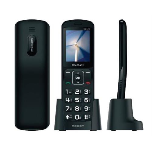 TELEFONE FIXO SEM FIOS MAXCOM SIM CARD MM32D PRETO( 2,4'  - 100 gr - Preto  )