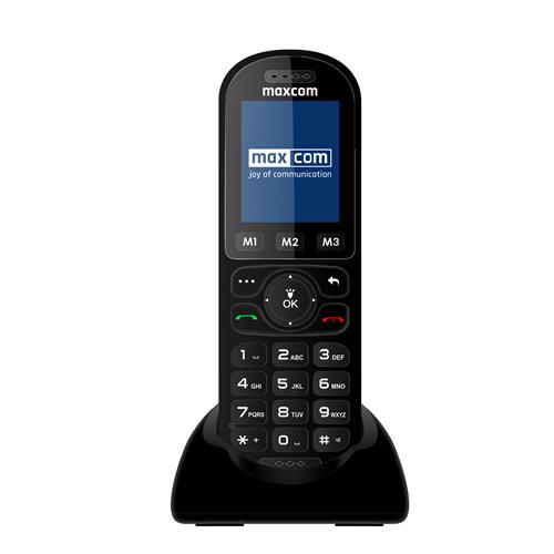 TELEFONE FIXO SEM FIOS MAXCOM SIM CARD MM39D PRETO( 2''  - Preto  - 14,5 x 4,7 x 1,4 cm (AxLxP) )