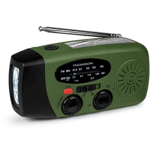 RÁDIO OUTDOOR THOMSON RT260 ( Bateria  - Verde / Preto  - Sintonizador AM / FM - 3 modos d... )